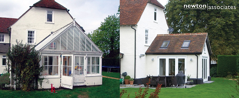 Gowrie House, Hatfield Heath – Conversion of existing conservatory to dining room - Newton Associates